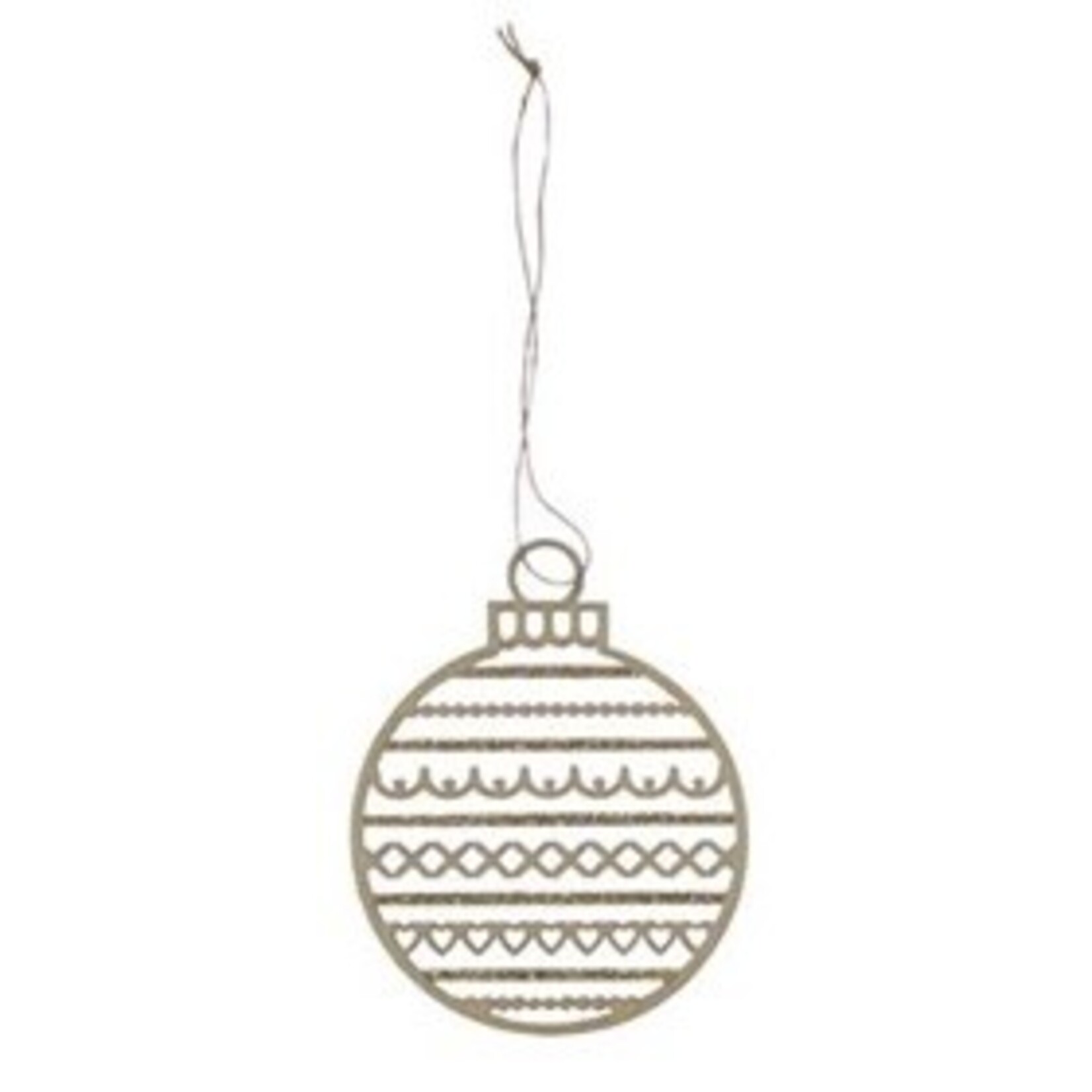 m. lynne designs round laser cut wood ornament