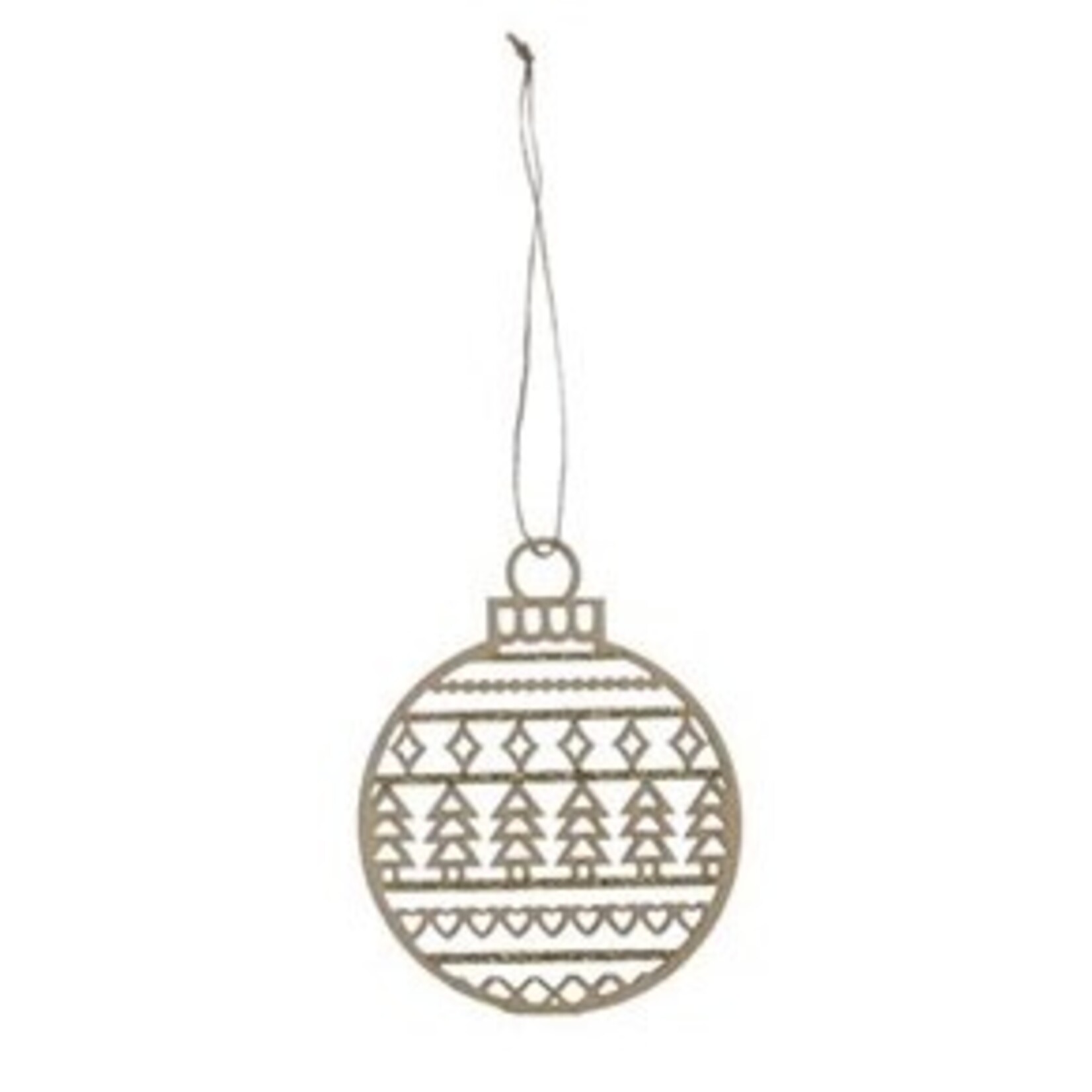 m. lynne designs round laser cut wood ornament
