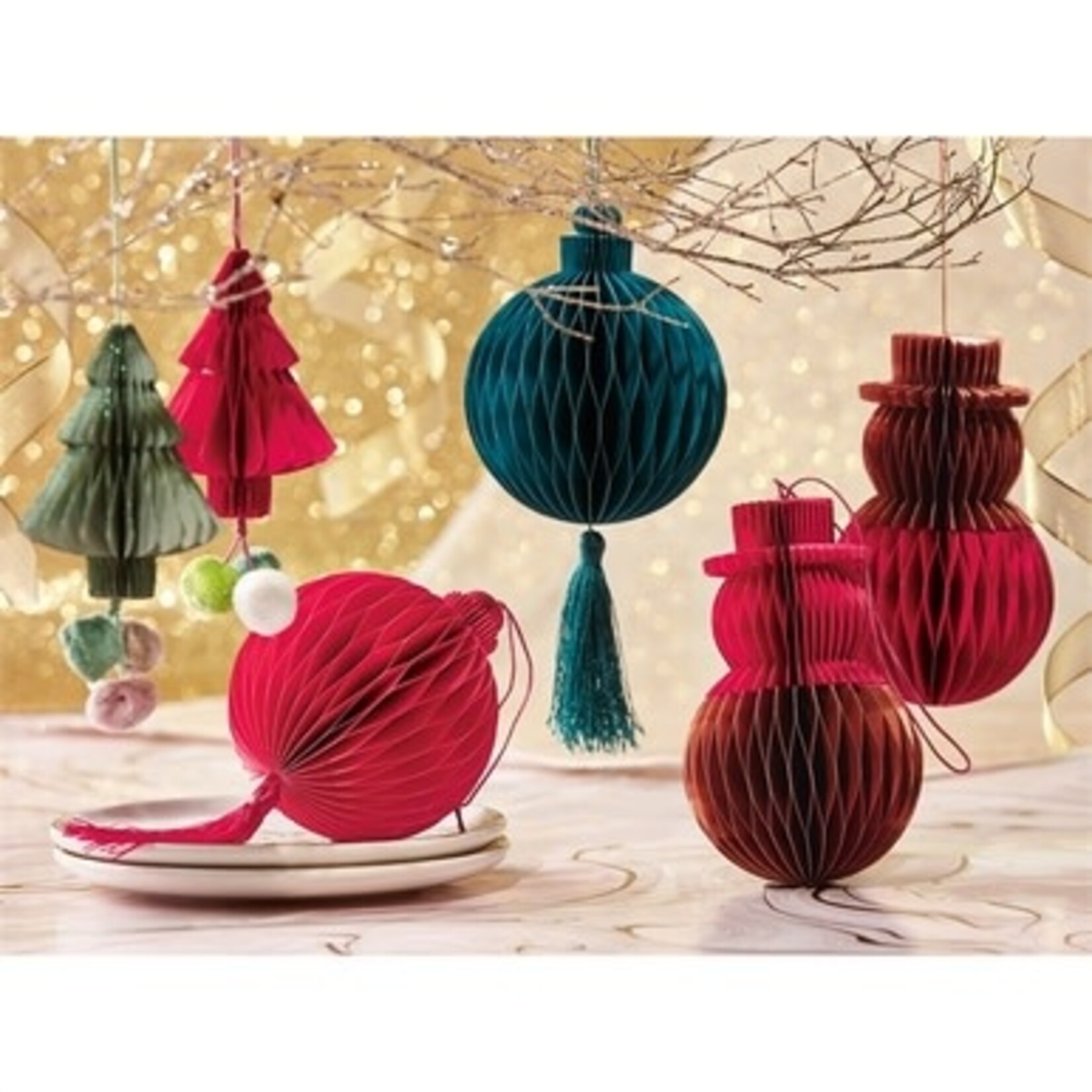 m. lynne designs paper honey comb ornament