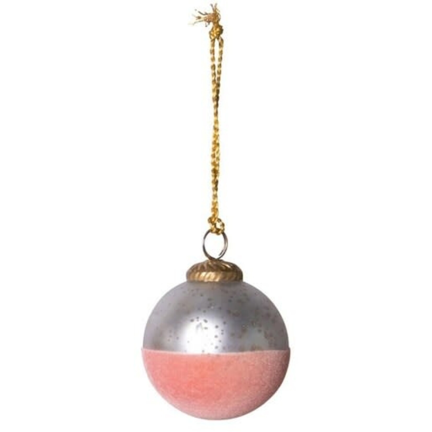 m. lynne designs flocked mercury glass ornament