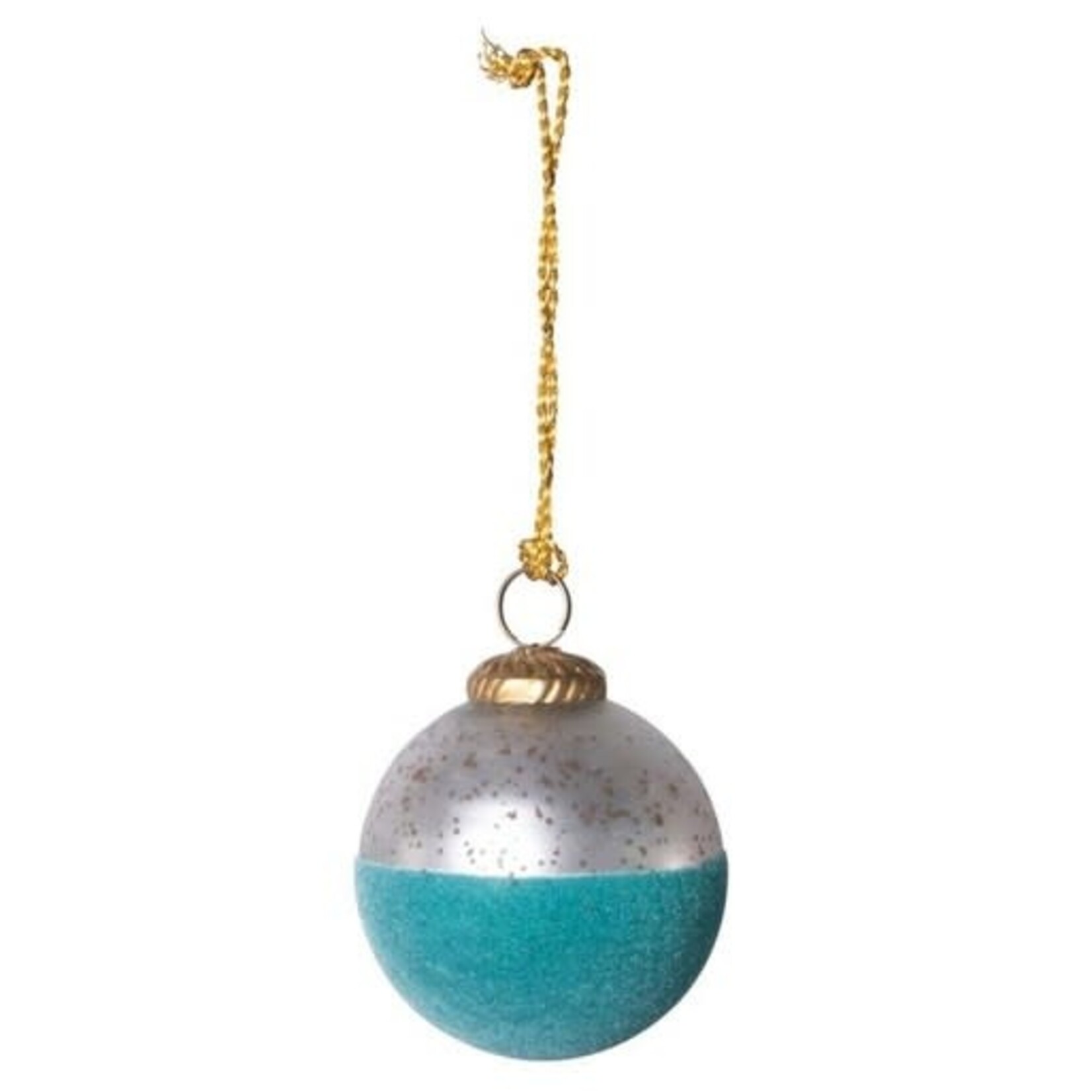 m. lynne designs flocked mercury glass ornament