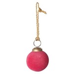 m. lynne designs flocked glass ball ornament