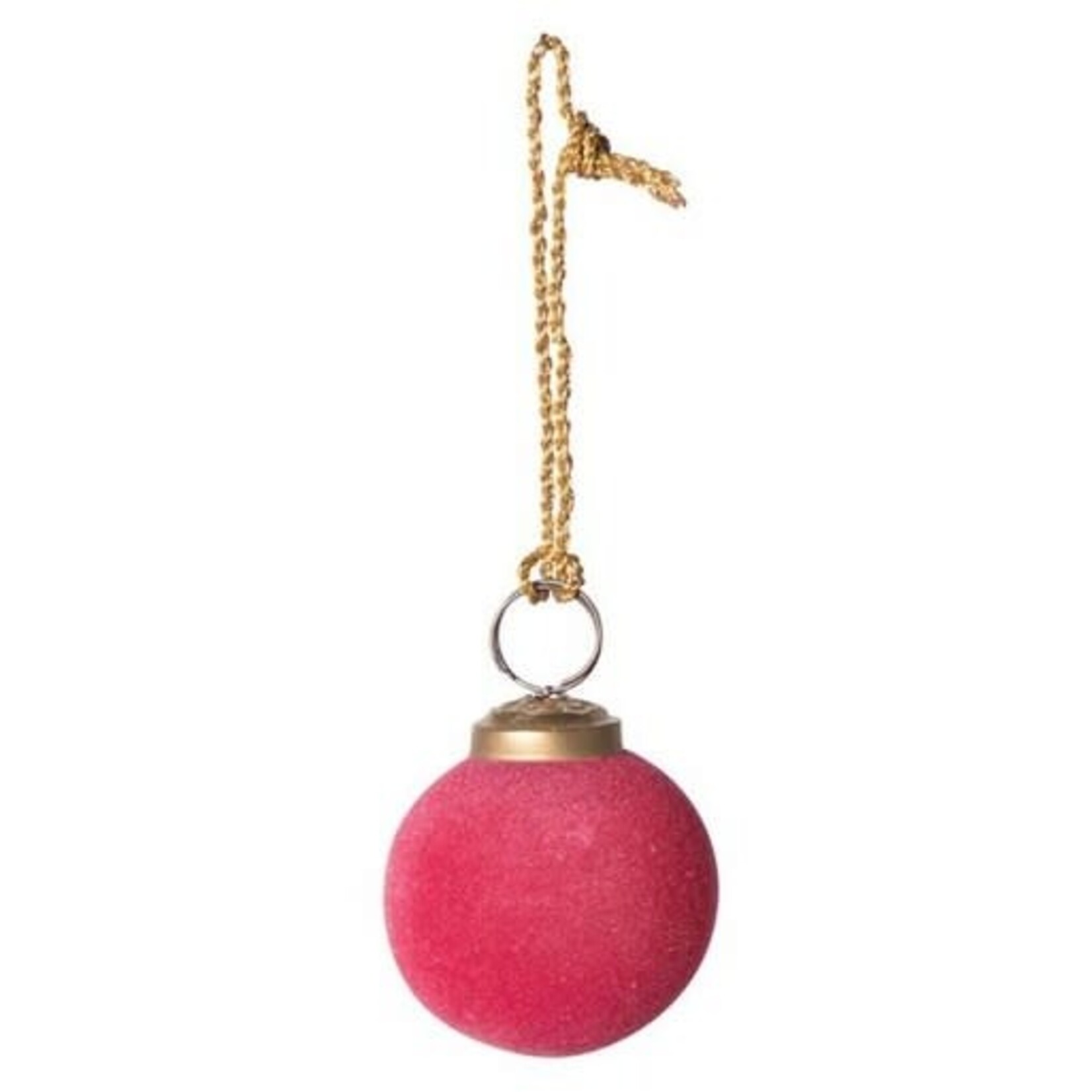 m. lynne designs flocked glass ball ornament