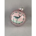 m. lynne designs glass pink christmas ornament