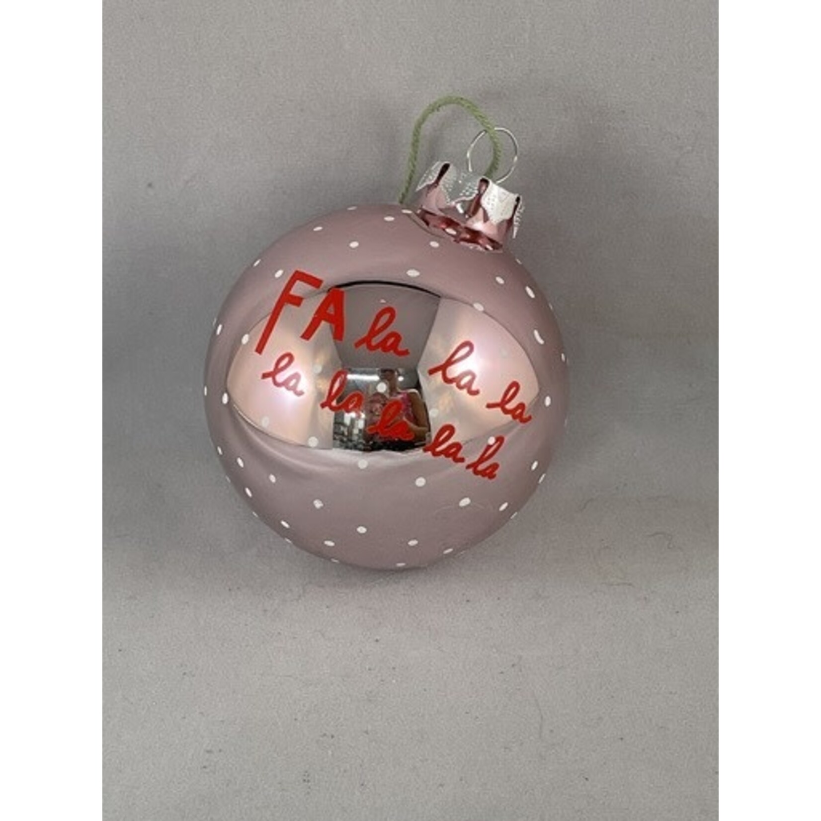 m. lynne designs glass pink christmas ornament