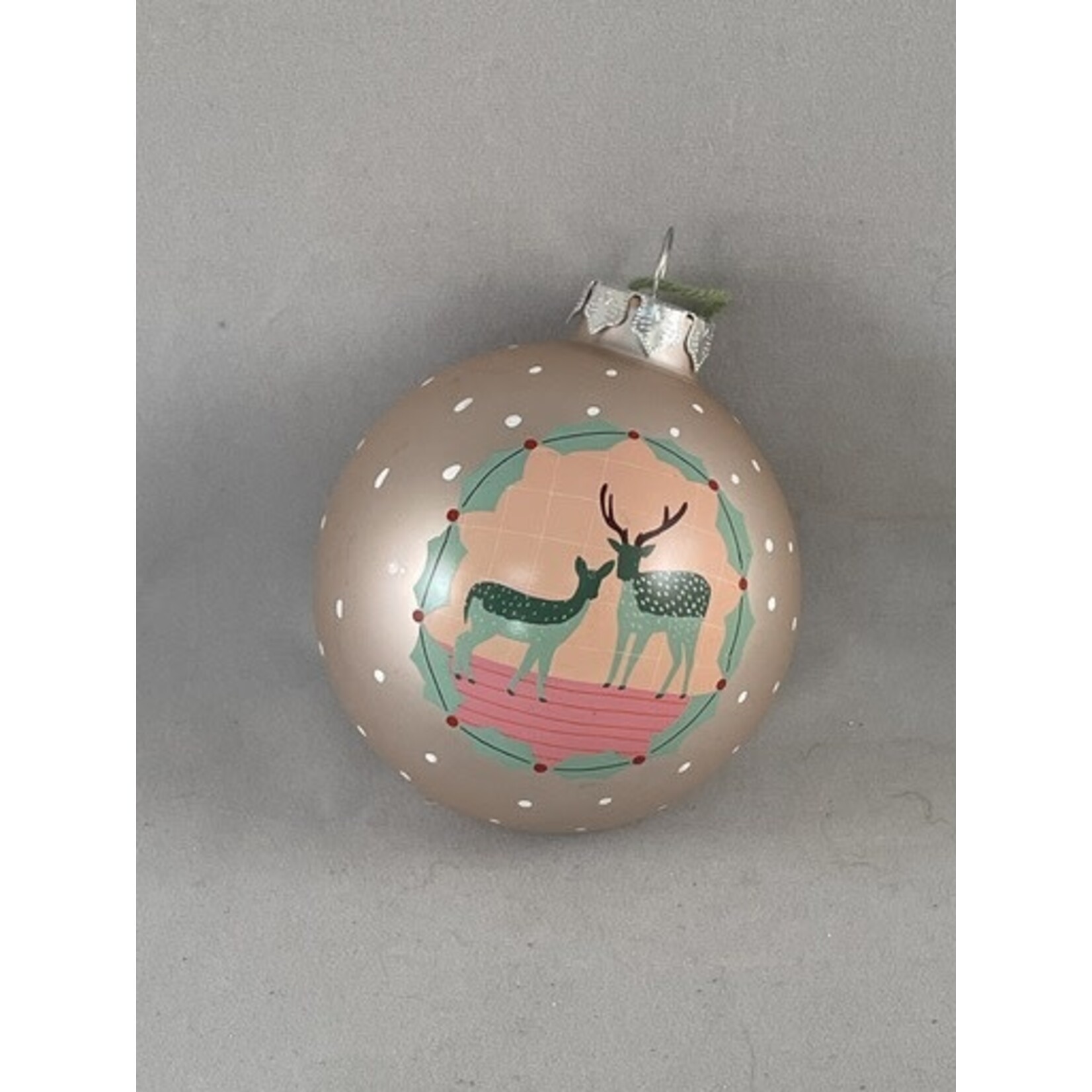 m. lynne designs glass pink christmas ornament