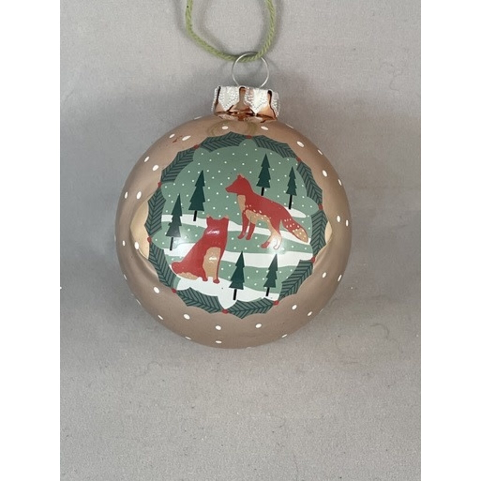 m. lynne designs glass pink christmas ornament