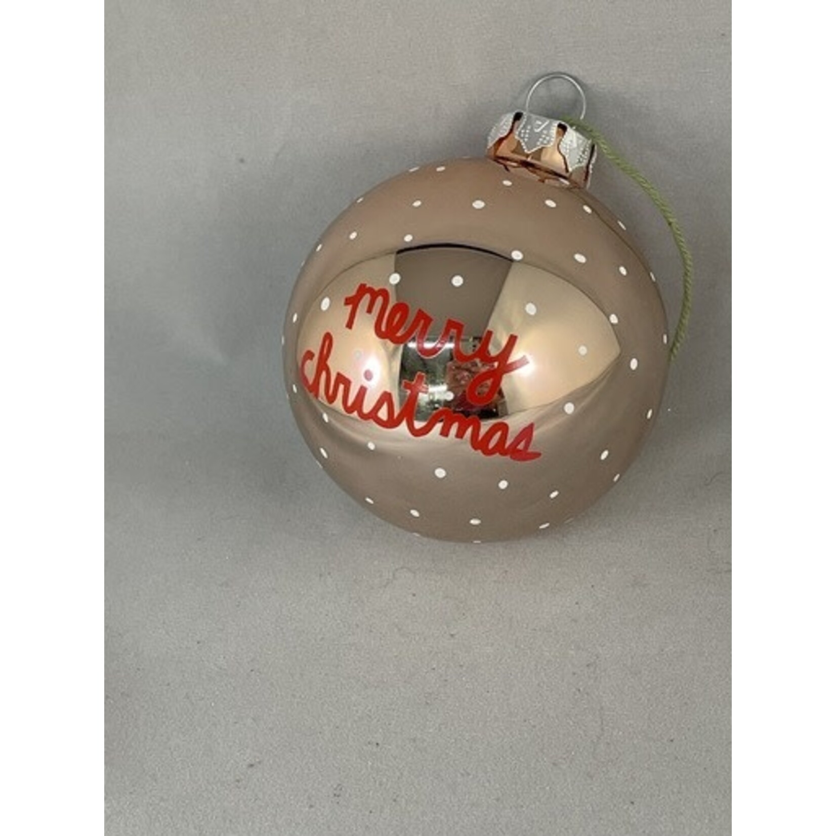 m. lynne designs glass pink christmas ornament