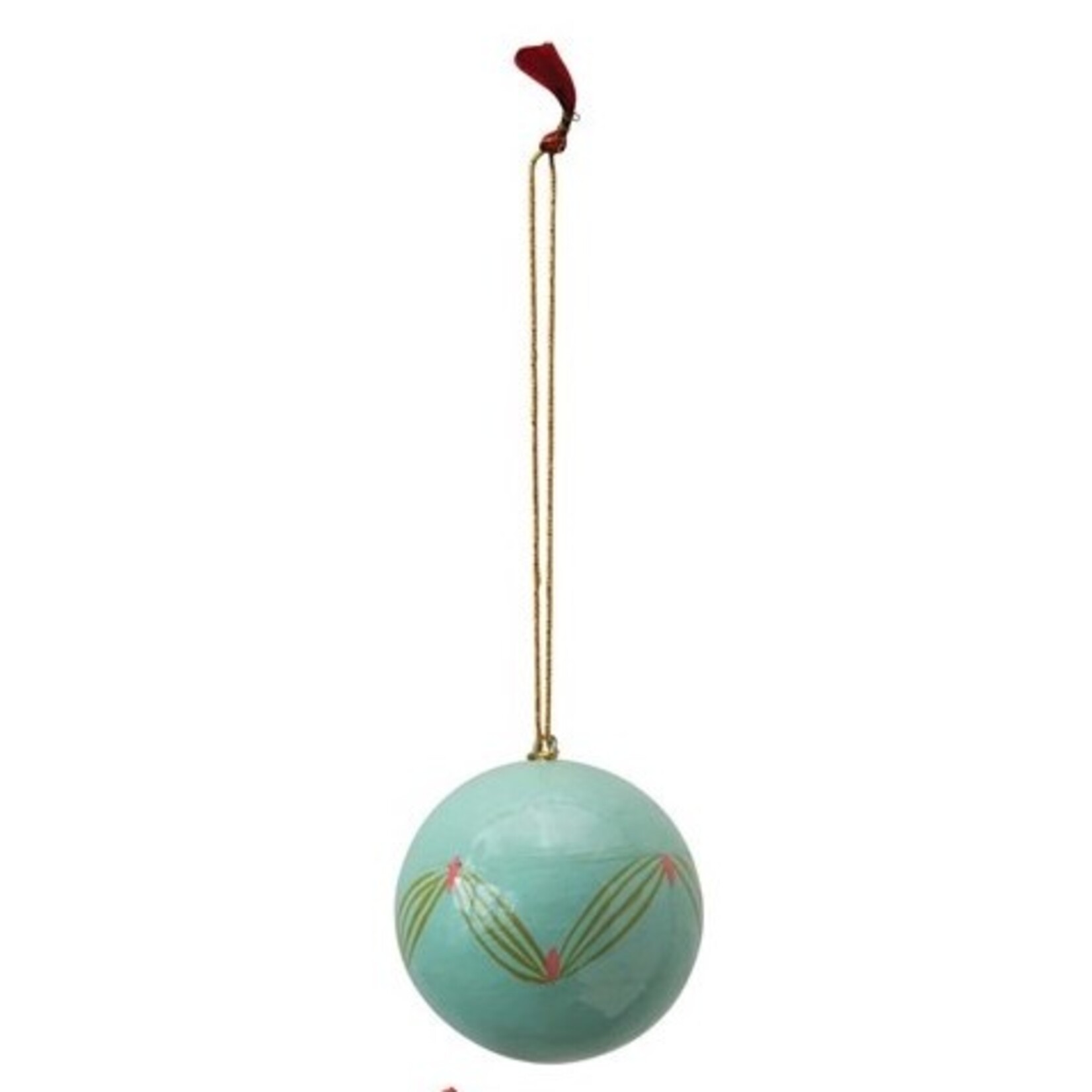 m. lynne designs paper mache round ornament