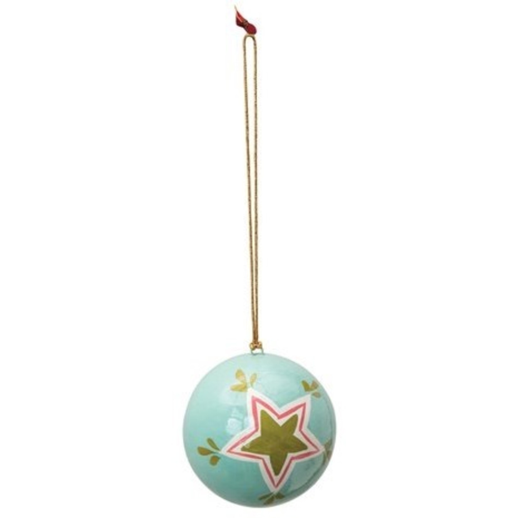 m. lynne designs paper mache round ornament