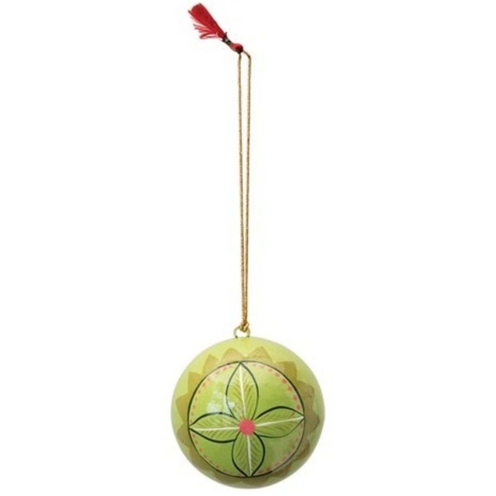m. lynne designs paper mache round ornament