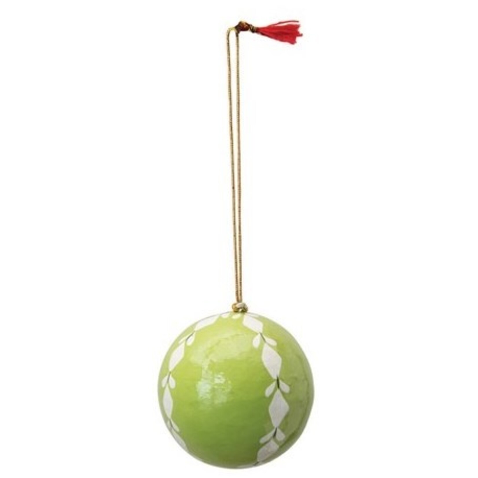 m. lynne designs paper mache round ornament