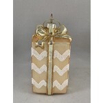 m. lynne designs gold glass gift ornament