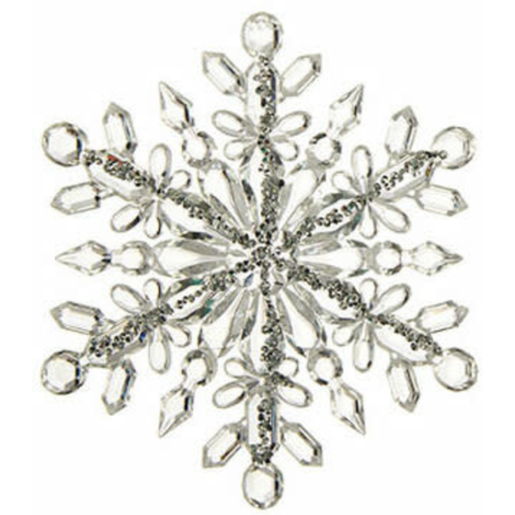 m. lynne designs crystal & glitter snowflake ornament