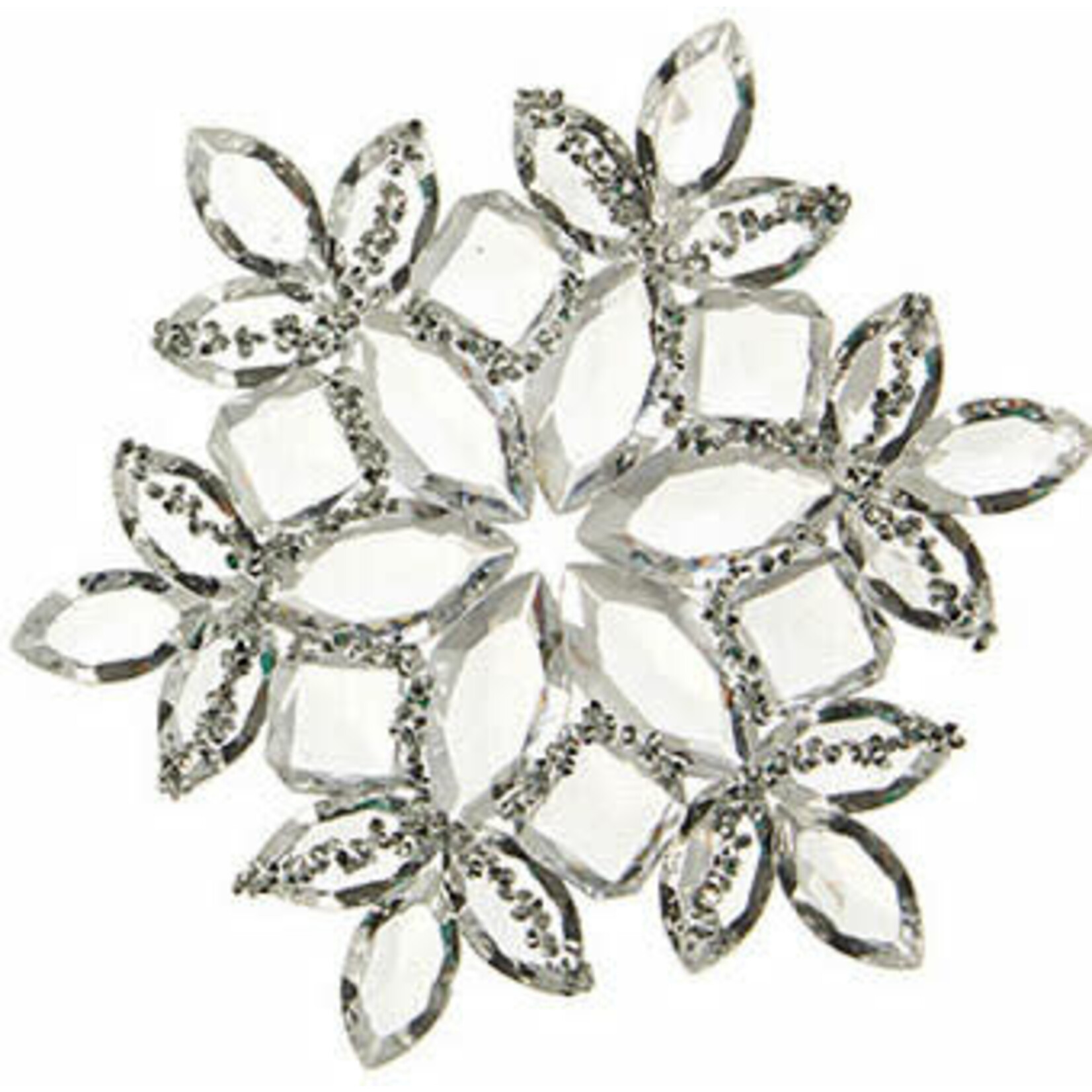 m. lynne designs crystal & glitter snowflake ornament