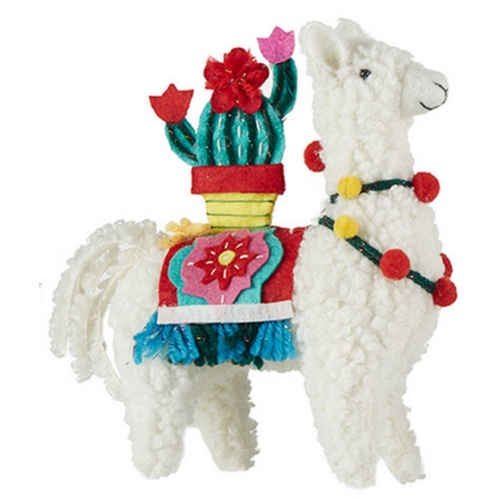 m. lynne designs llama with cactus ornament