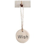 m. lynne designs small stoneware ornament with word