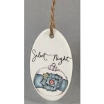 m. lynne designs colorful stoneware ornament with seasonal saying