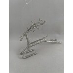 m. lynne designs metal stick deer ornament with glitter