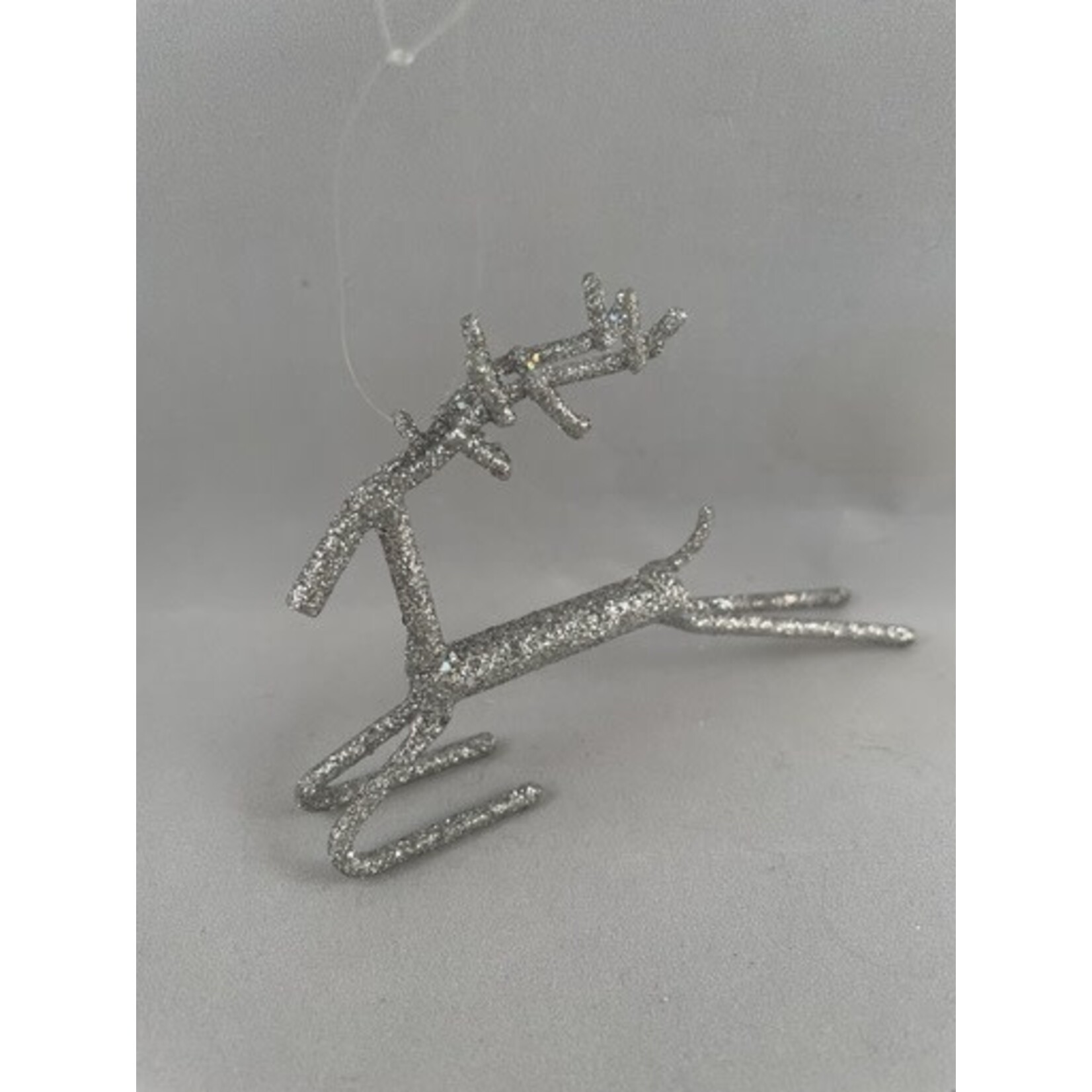 m. lynne designs metal stick deer ornament with glitter