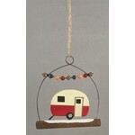m. lynne designs tin & wood camper ornament