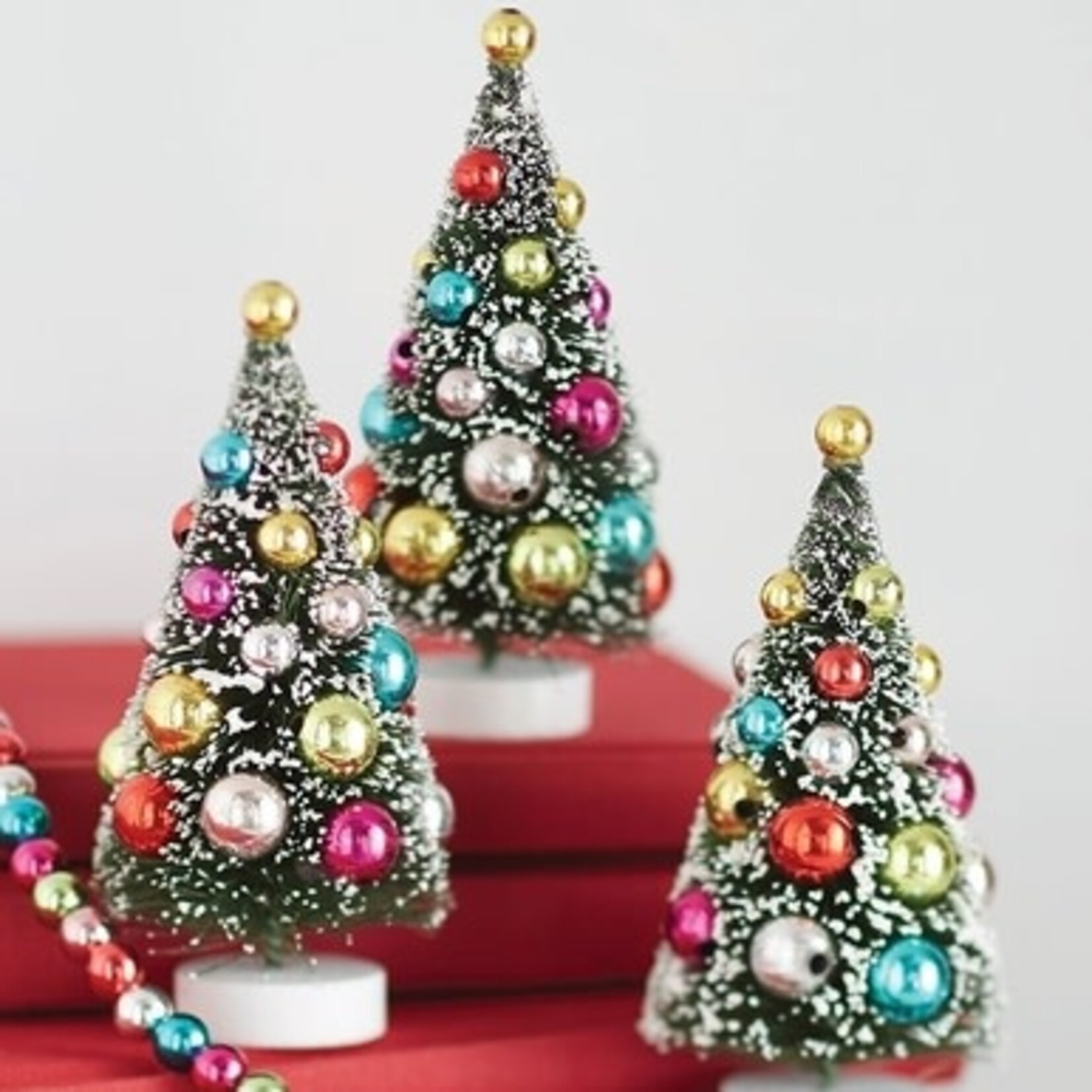 m. lynne designs small bottlebrush tree with ornaments