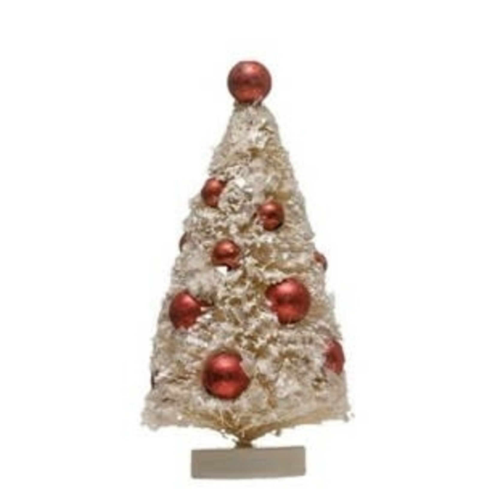 m. lynne designs small bottlebrush tree with ornaments