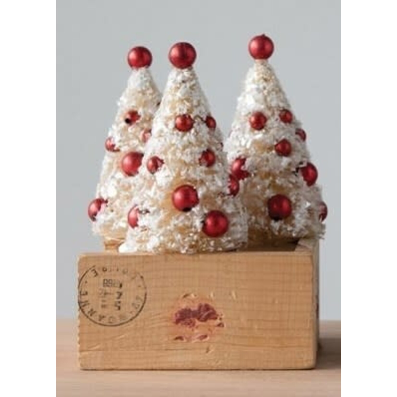 m. lynne designs small bottlebrush tree with ornaments