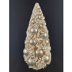 m. lynne designs white bottlebrush tree with silver ornaments