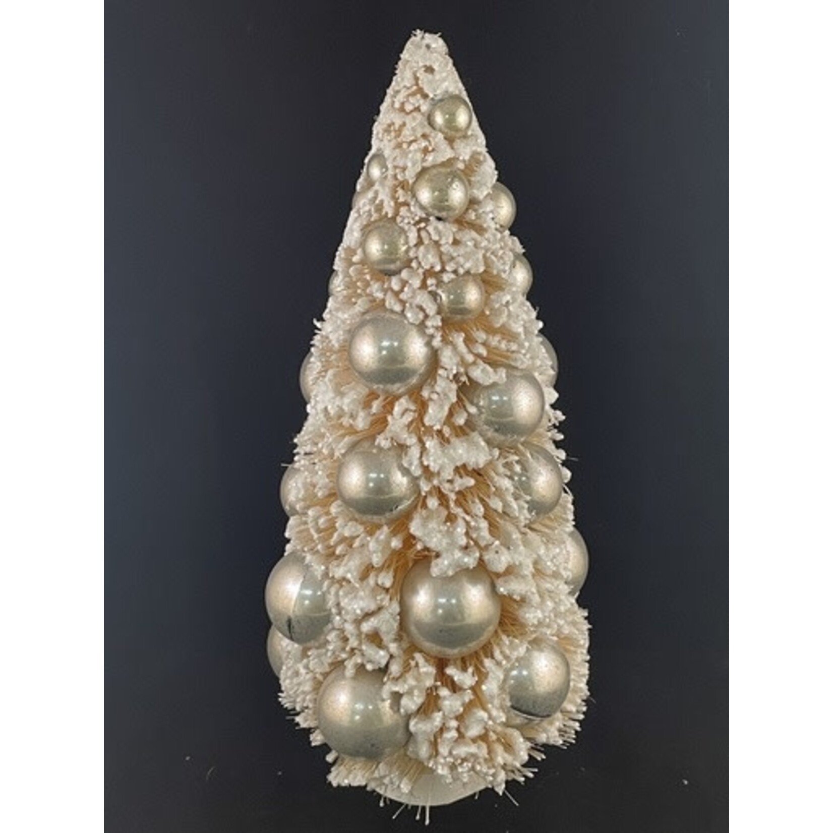 m. lynne designs white bottlebrush tree with silver ornaments