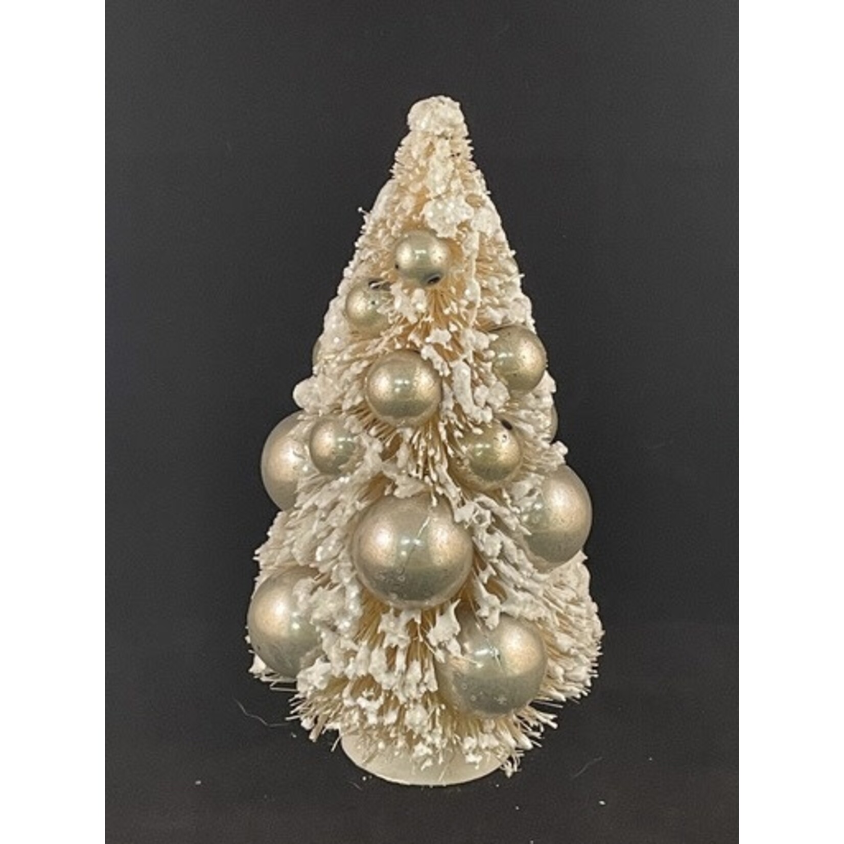 m. lynne designs white bottlebrush tree with silver ornaments