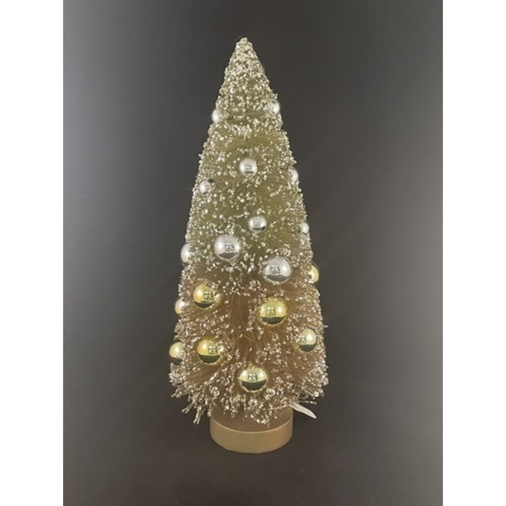 m. lynne designs silver bottlebrush tree with silver & gold ombre