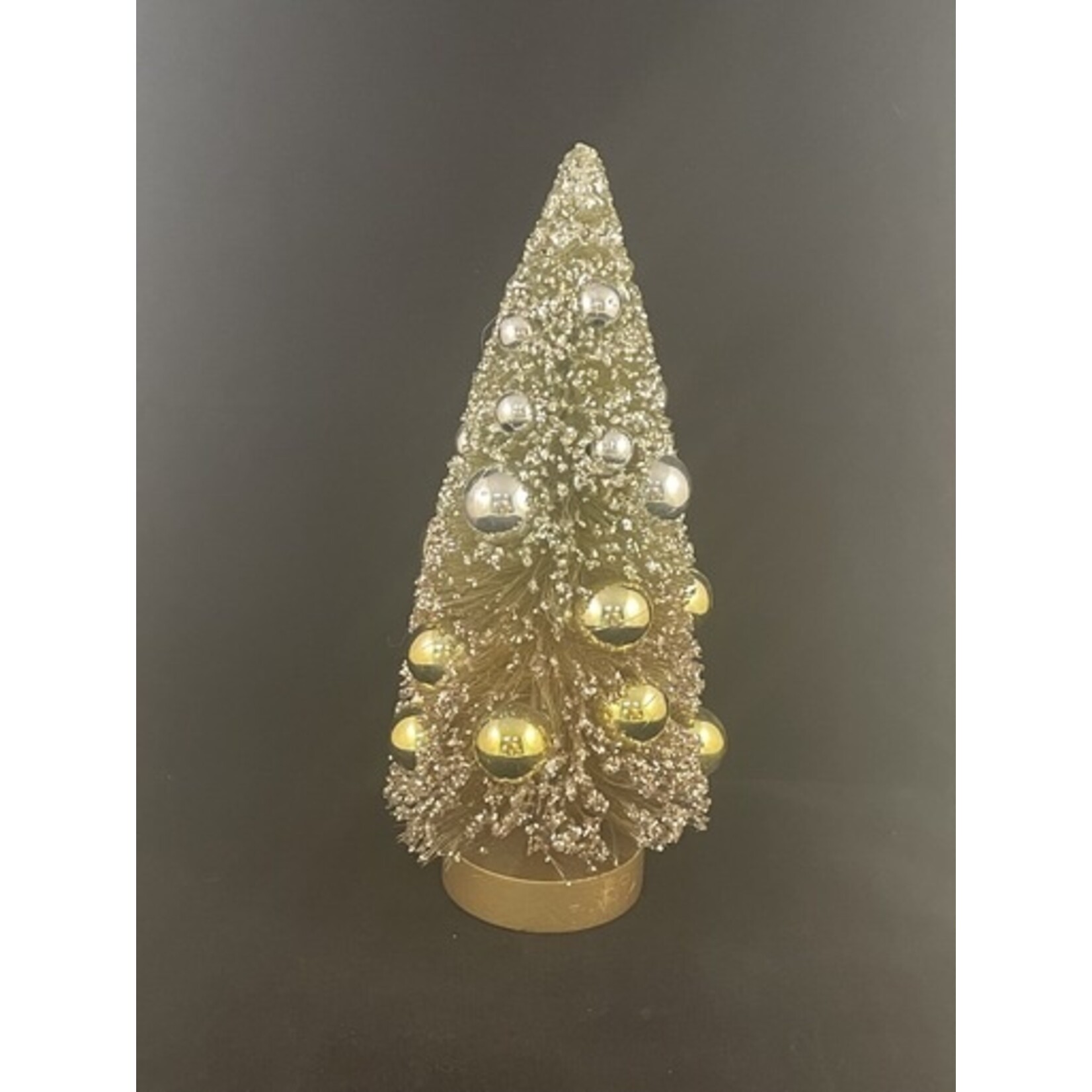 m. lynne designs silver bottlebrush tree with silver & gold ombre