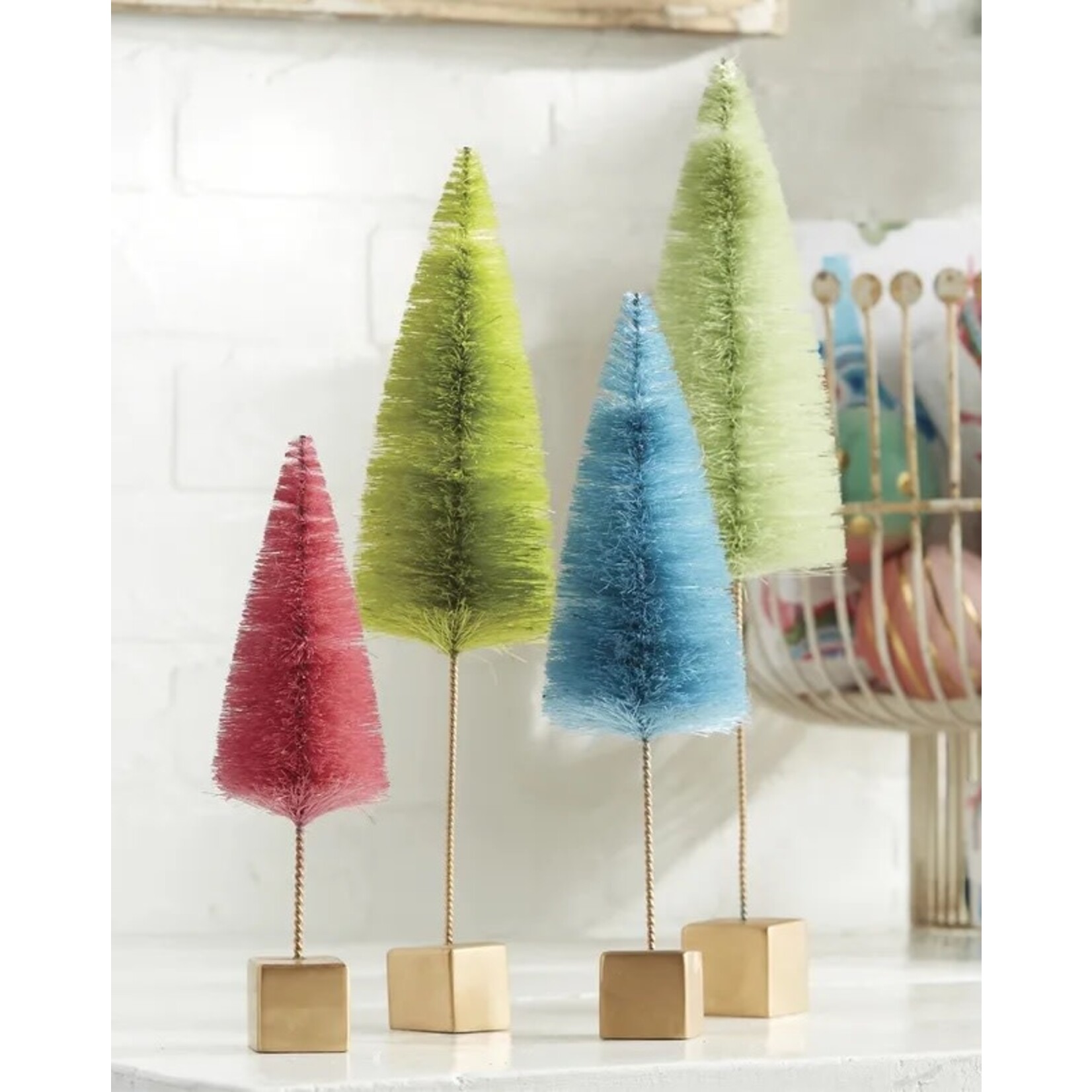 m. lynne designs bottlebrush tree on gold base