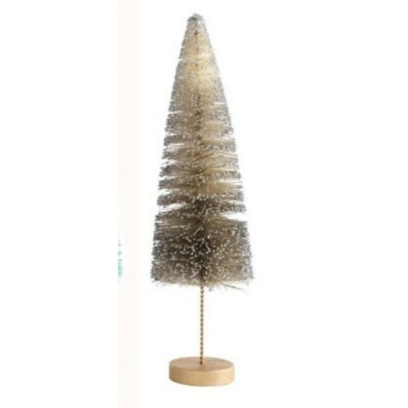 tall bottlebrush tree on gold base