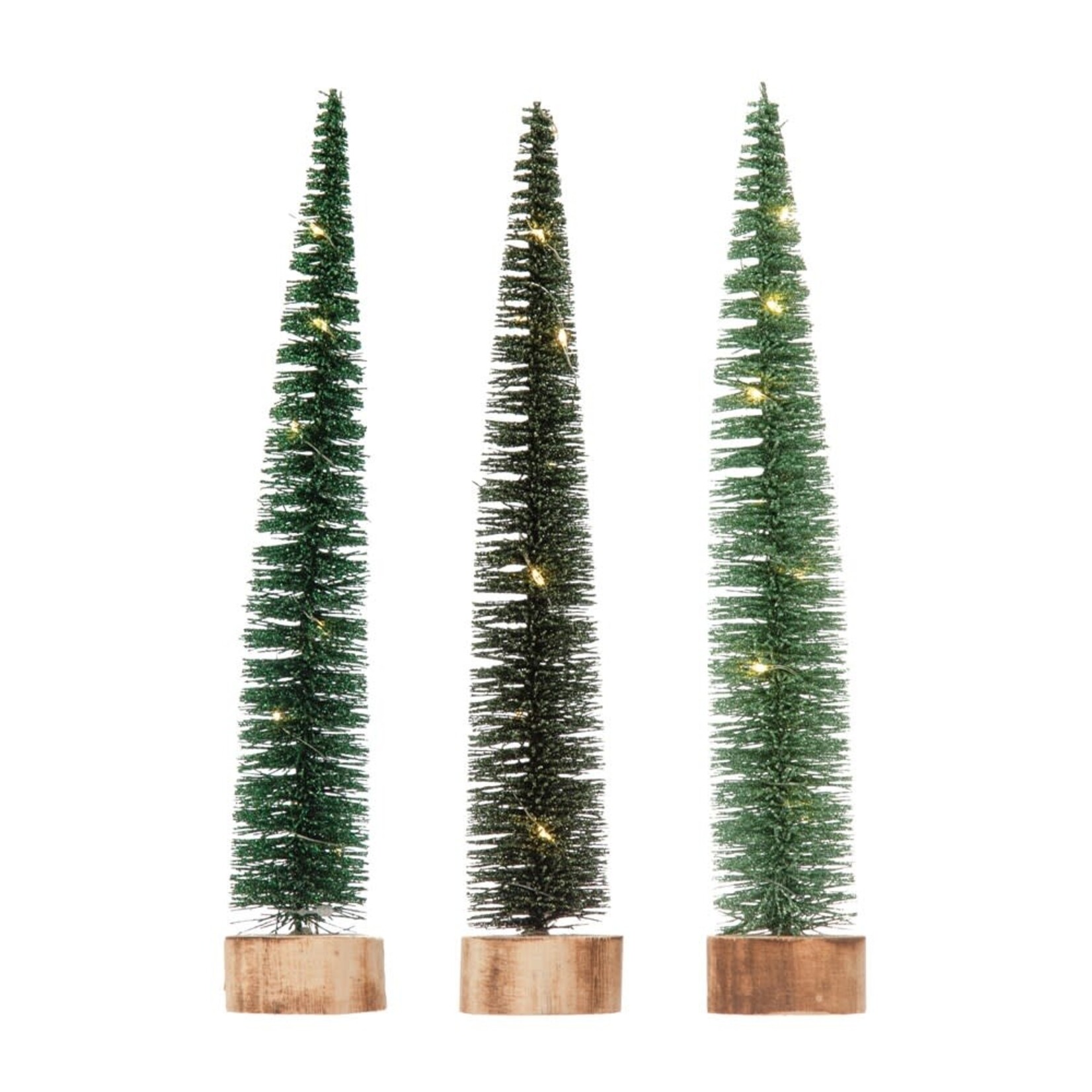 m. lynne designs bottlebrush tree with LED on wood base