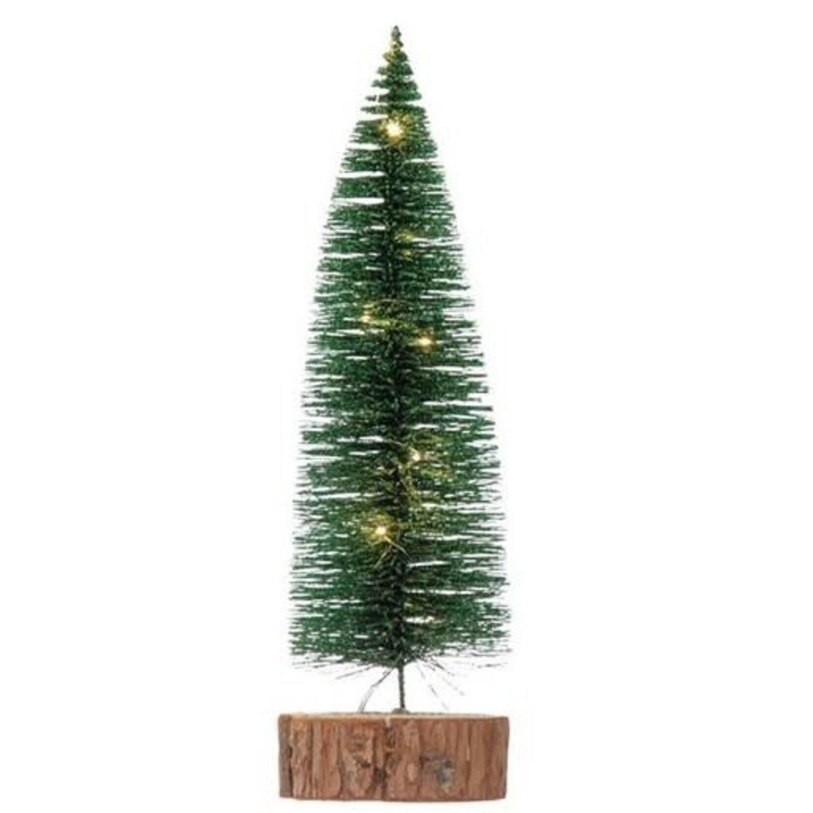 m. lynne designs bottlebrush tree with LED on wood base