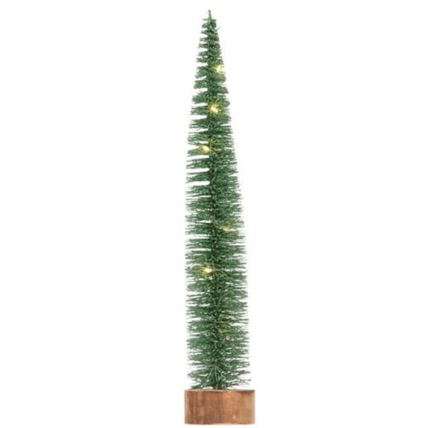 m. lynne designs bottlebrush tree with LED on wood base