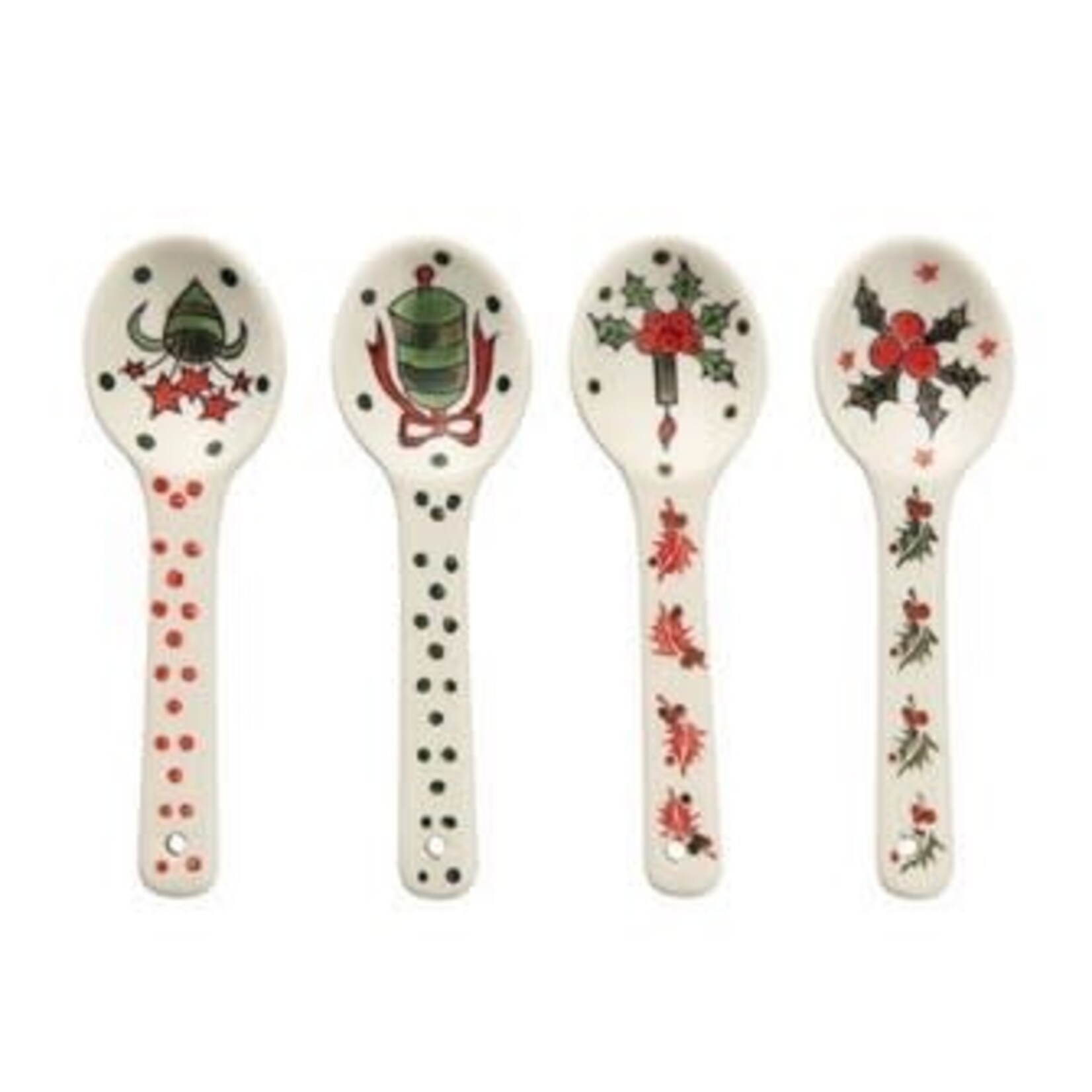 m. lynne designs christmas stoneware spoon