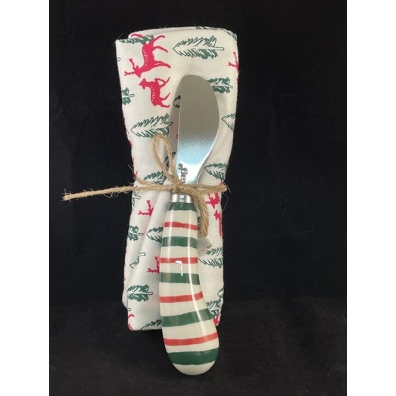 m. lynne designs christmas tea towel set with spreader