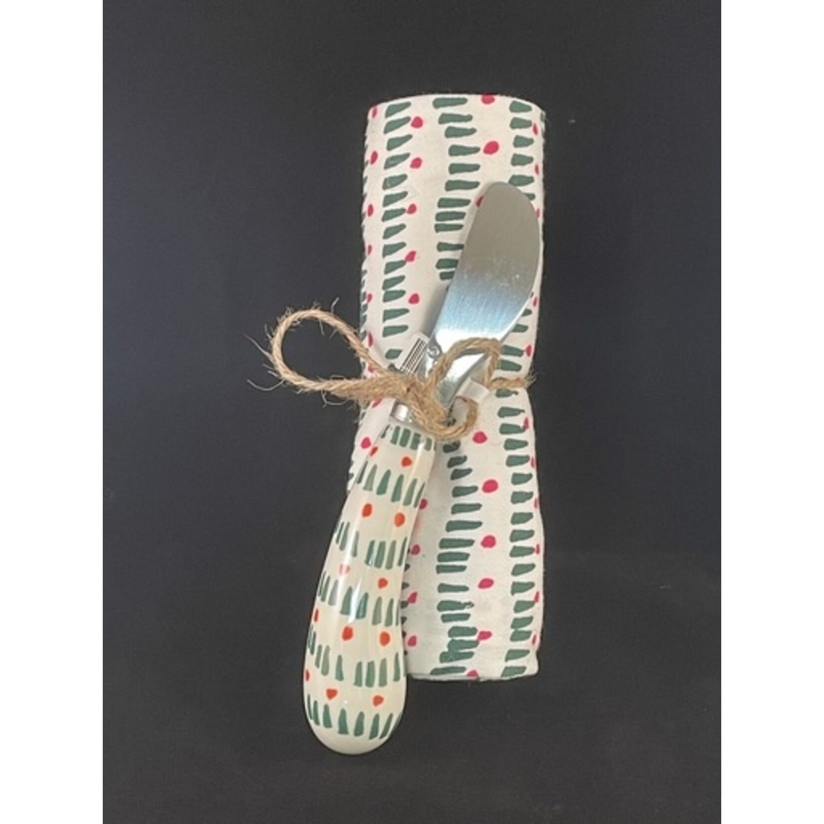 m. lynne designs christmas tea towel set with spreader
