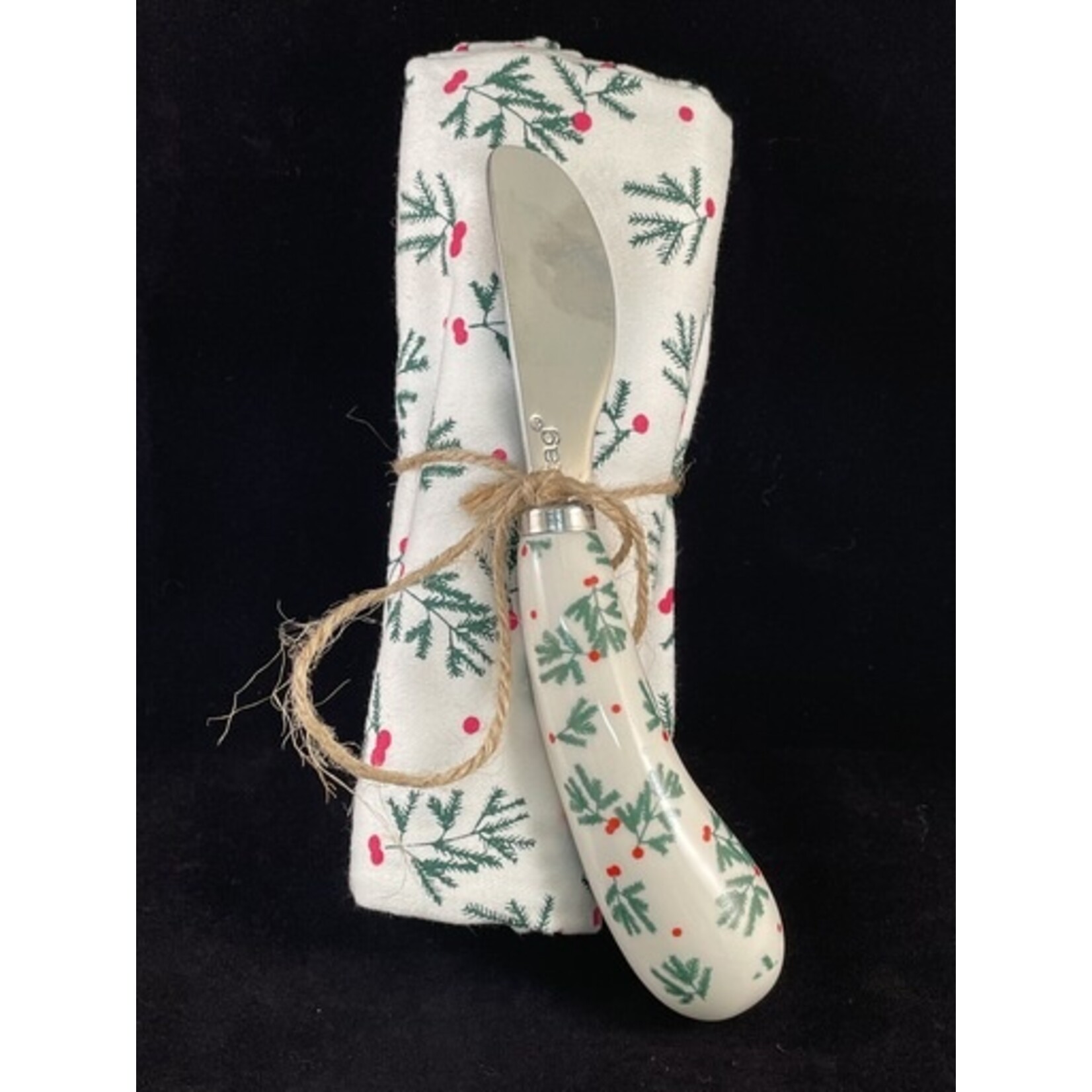 m. lynne designs christmas tea towel set with spreader