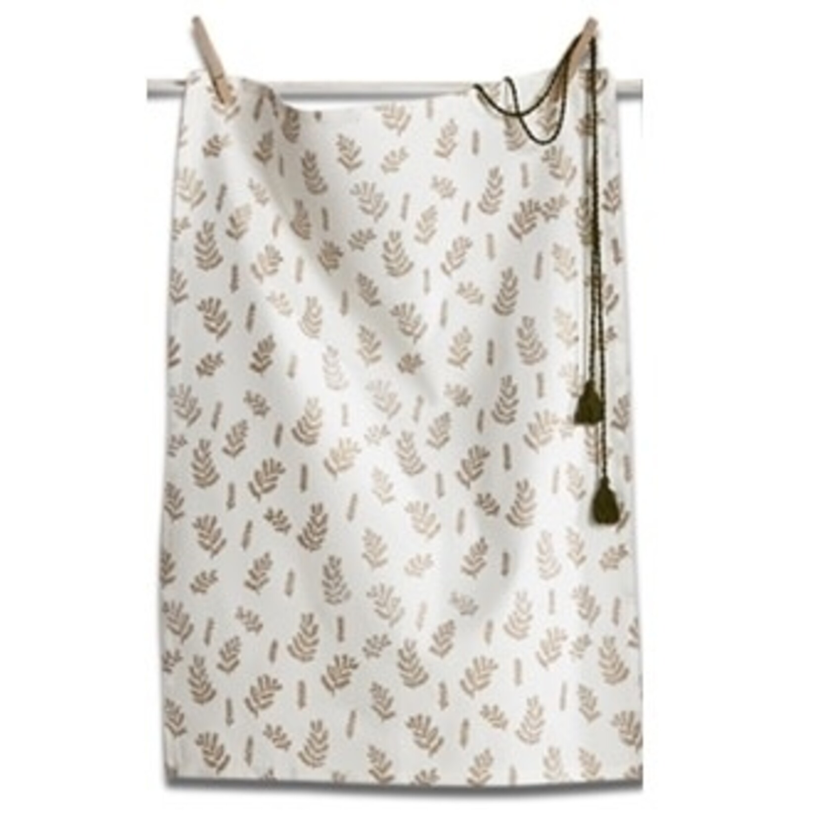 m. lynne designs christmas tea towel with ceramic ornament