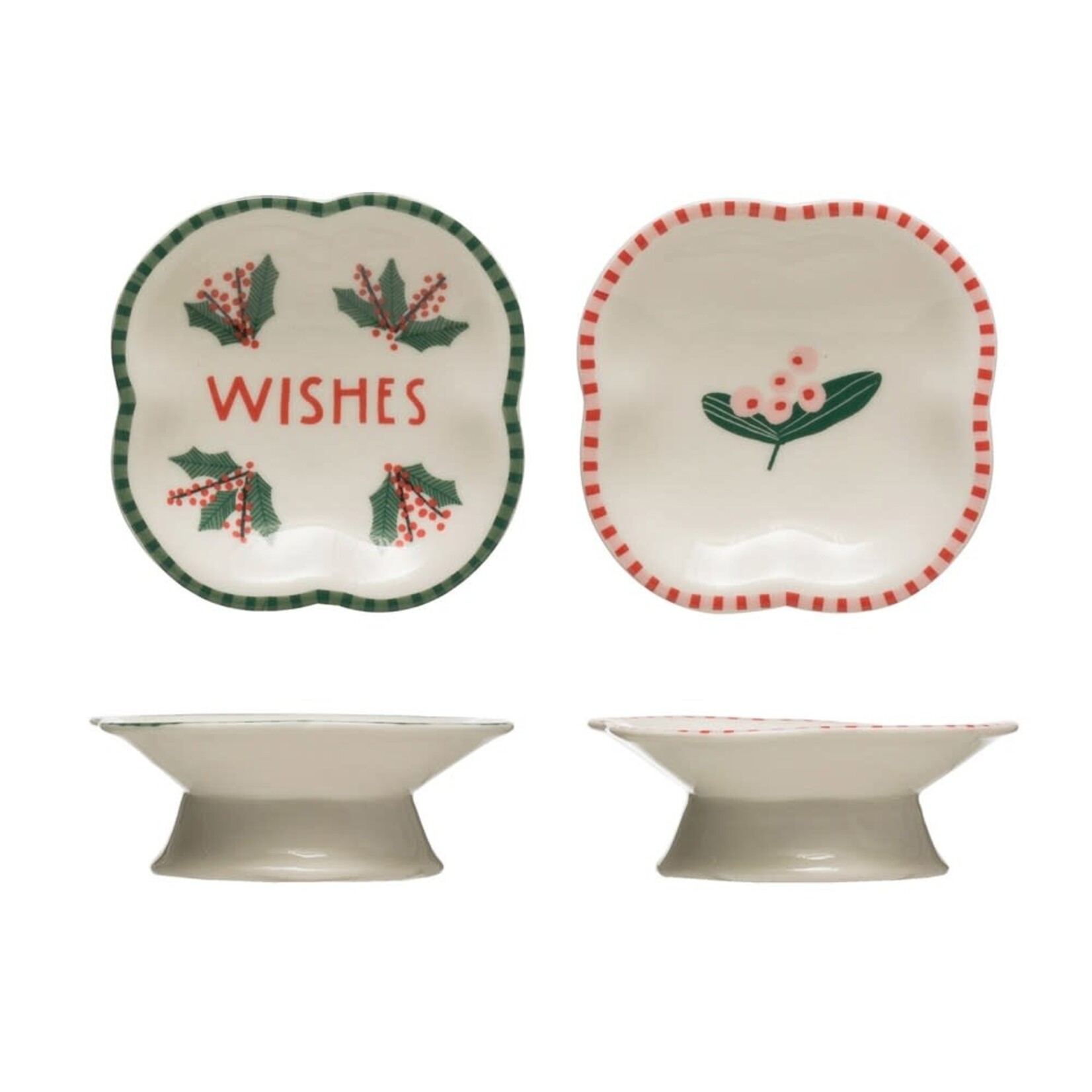 m. lynne designs christmas pedestal trinket dish