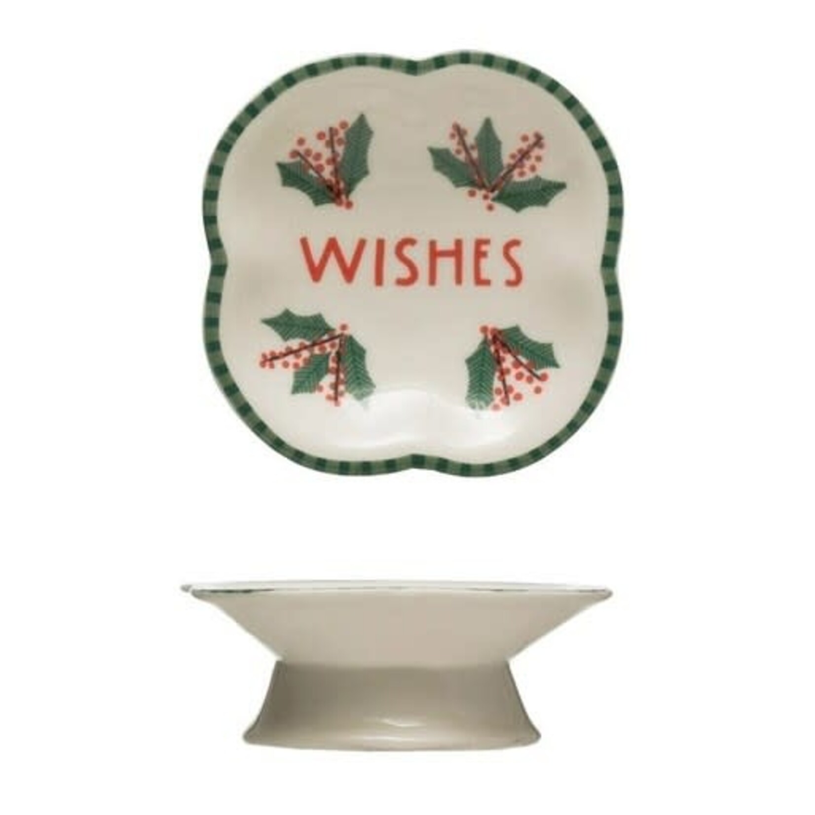 m. lynne designs christmas pedestal trinket dish