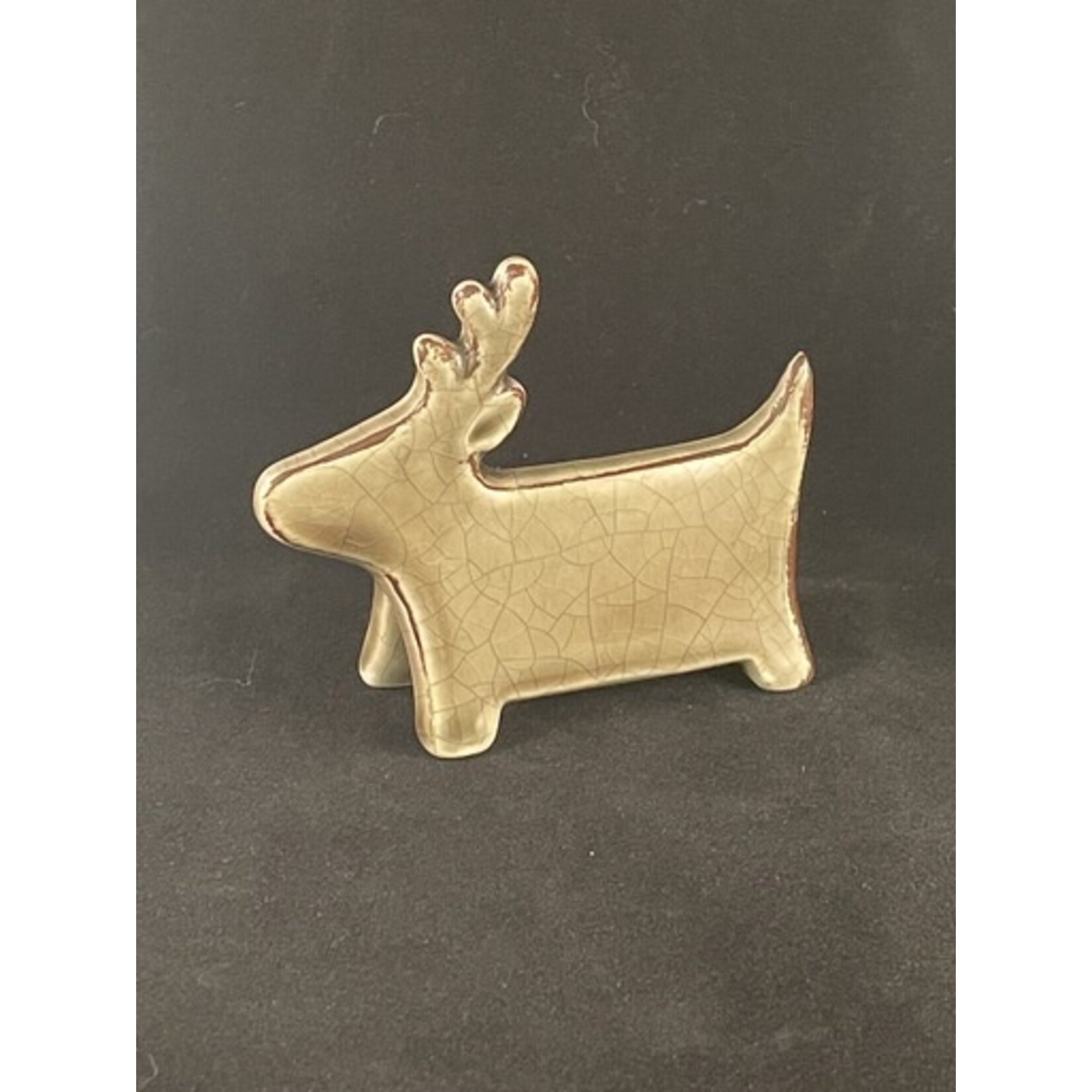 m. lynne designs ceramic crackle glazed deer