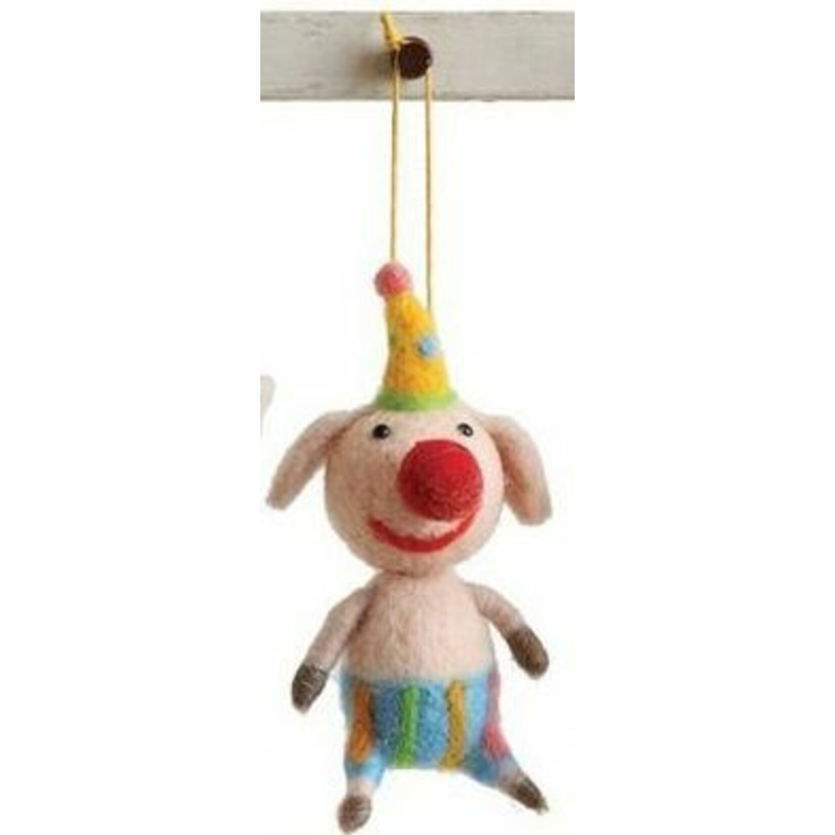 m. lynne designs wool circus animal ornament