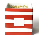 happy everything Red Stripe Medium Nesting Cube