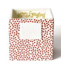 happy everything Red Small Dot Small Nesting Cube
