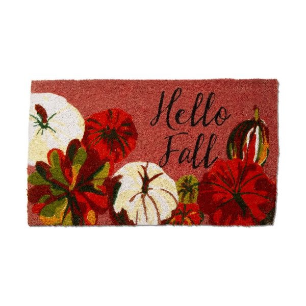 available at m. lynne designs Hello Fall Pumpkin Coir Door Mat